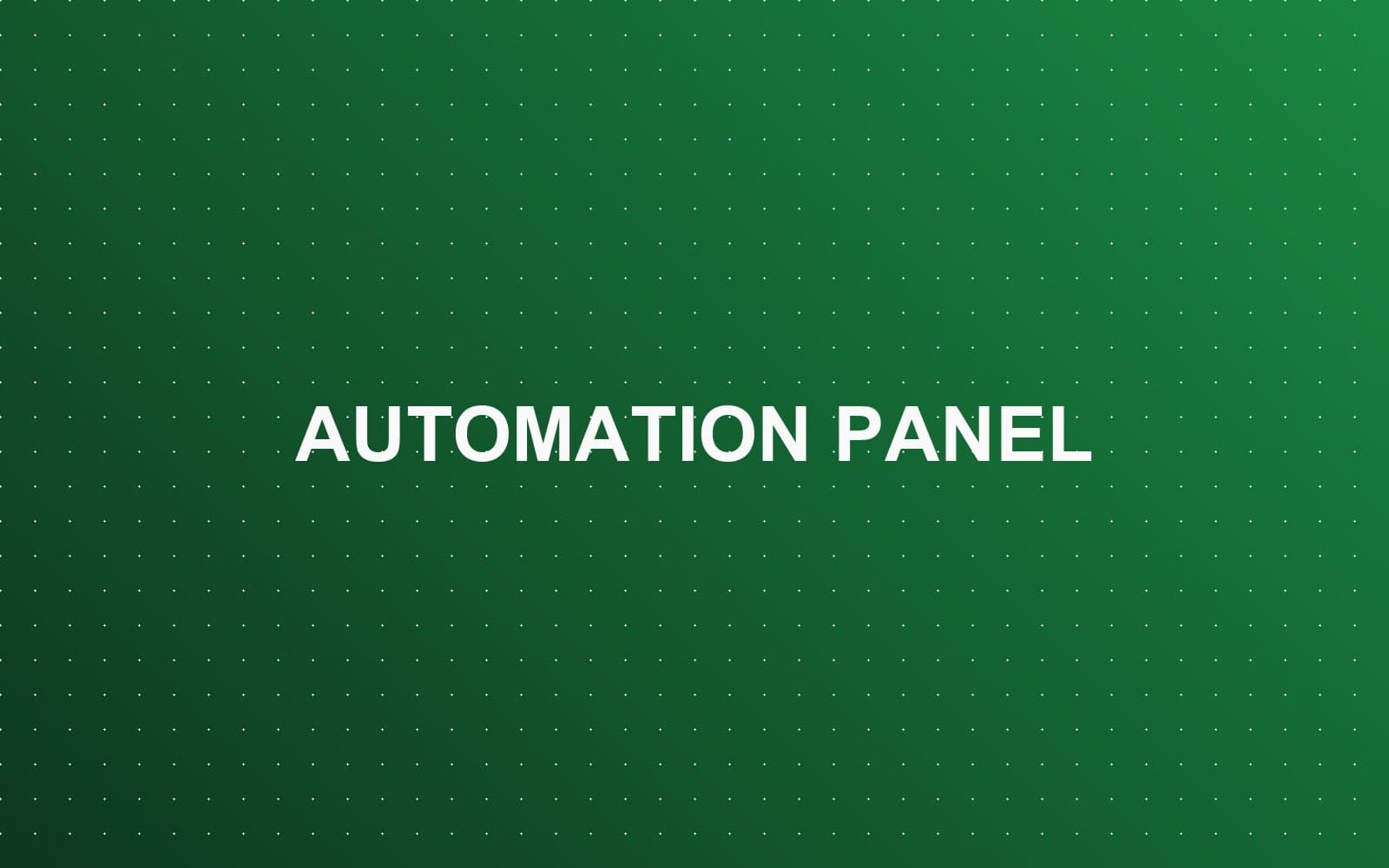 Smart Automation Panel